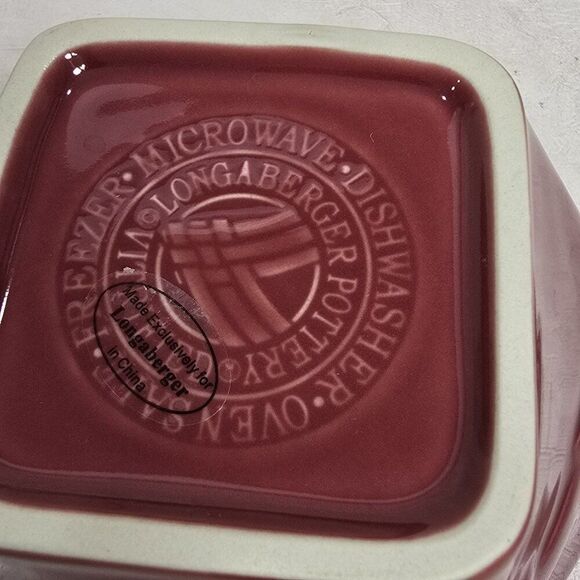 1 Longaberger Twisted Pottery Small Snack Dish - Paprika - Picture 5 of 5